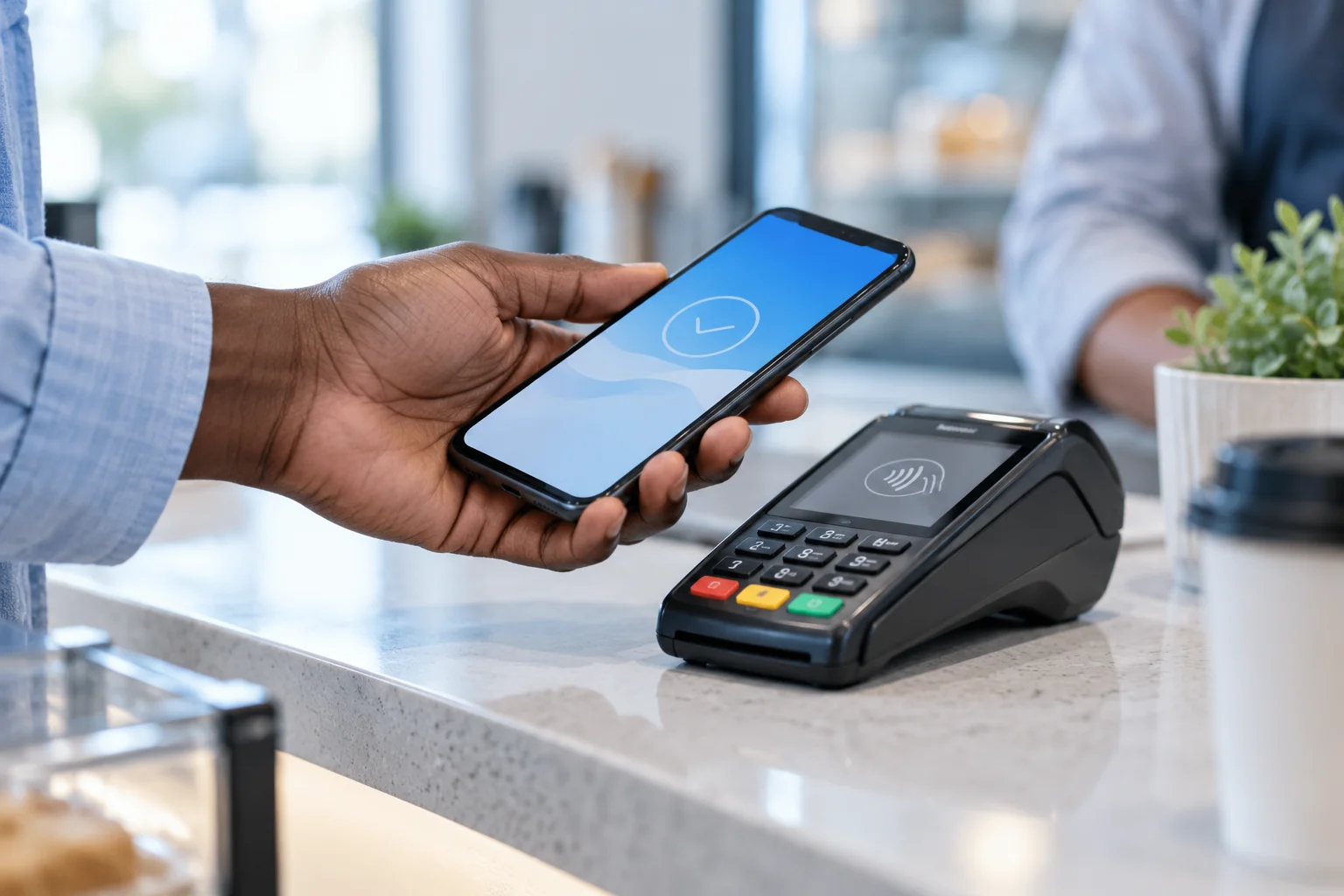 Digital payment solutions illustrative sector scene
